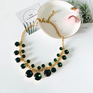 Kate Spade Green Crystal Statement Necklace